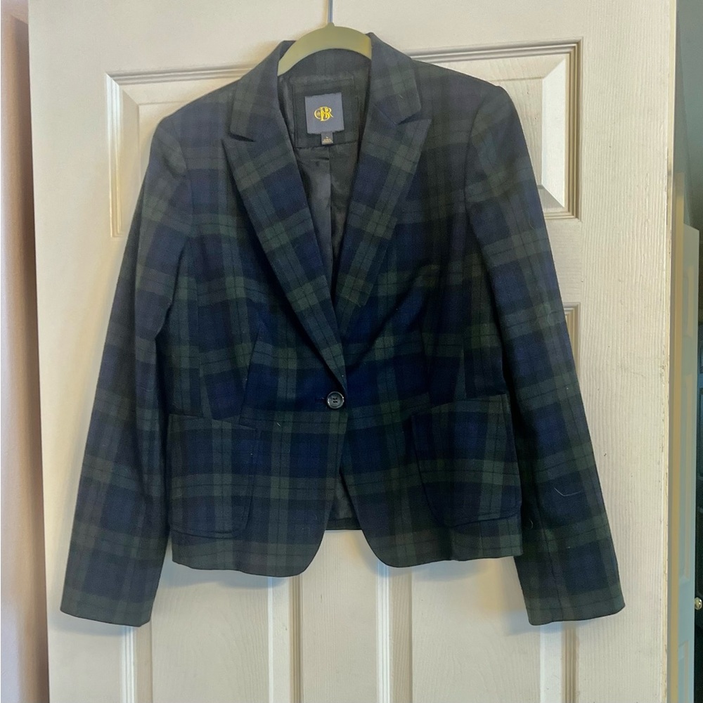 The limited plaid blazer size large wool